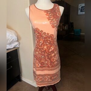 Chelsea & Violet Peach Colored Sequin Dress